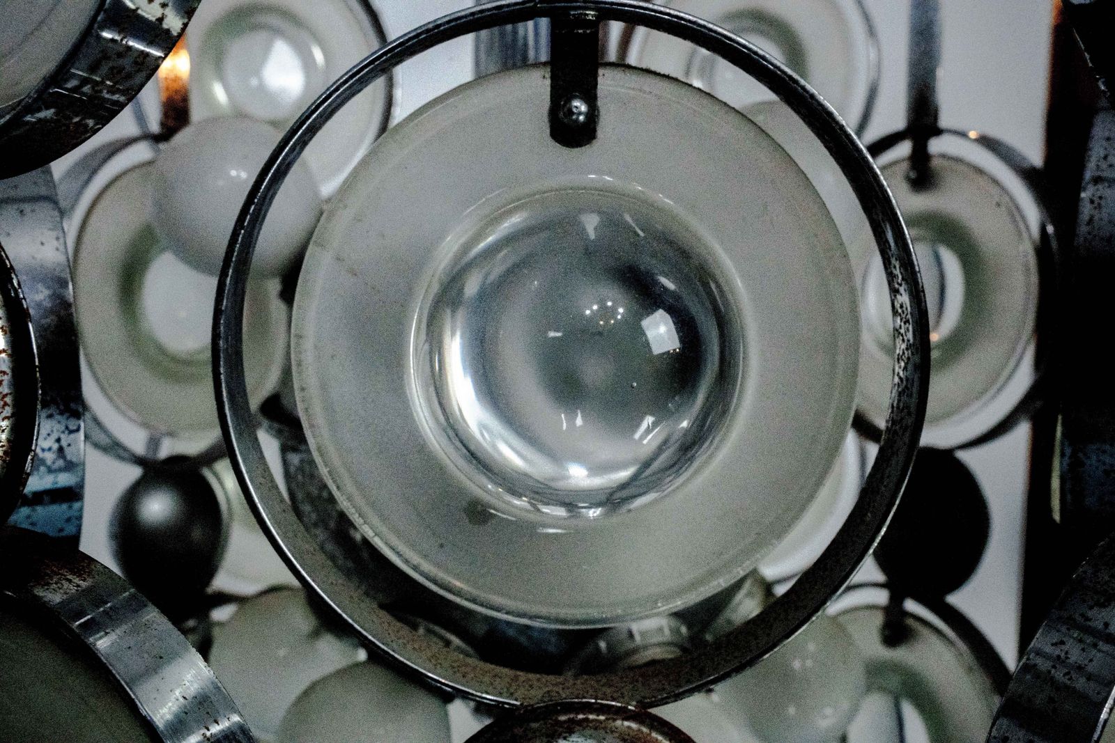 photo vintage Pair Of Pendant Lights By Oscar Torlasco, Italy, 1970s
