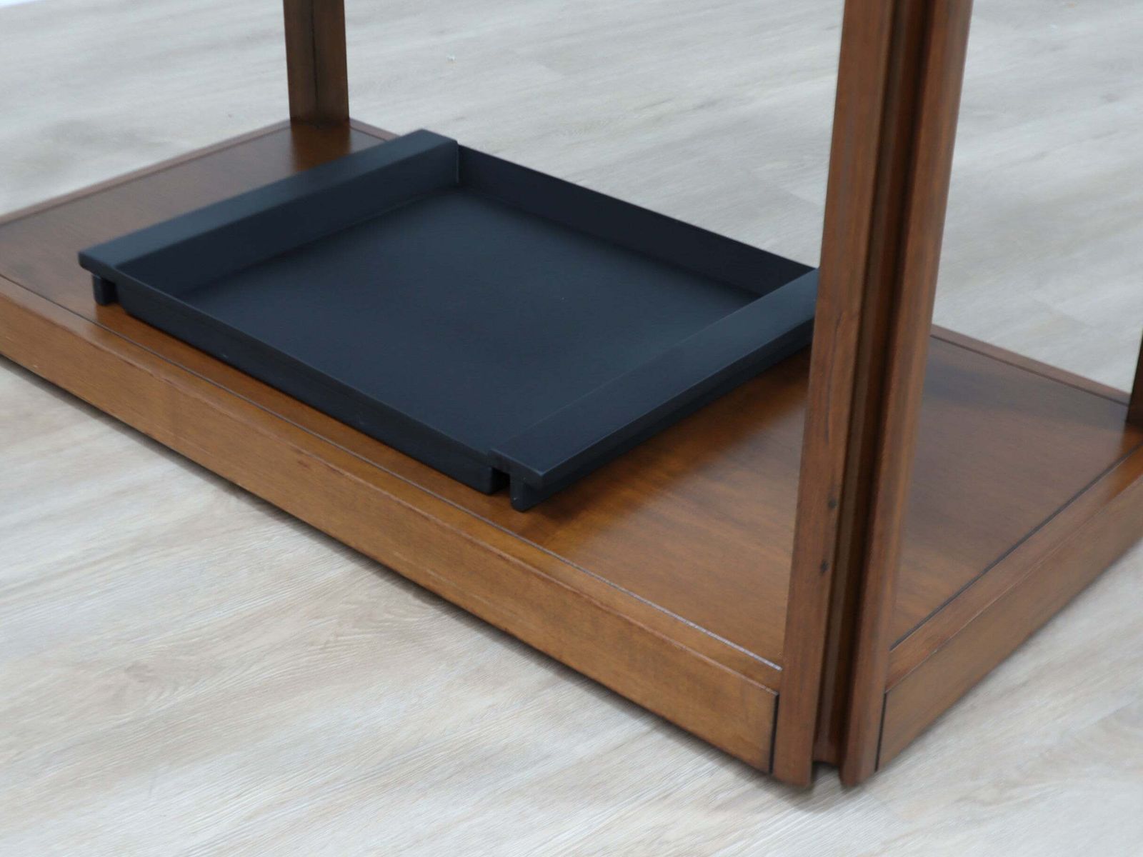 Mobilier Chariot bar Molteni 4D Series en bois massif, par Angelo Mangiarotti, années 1970 photo