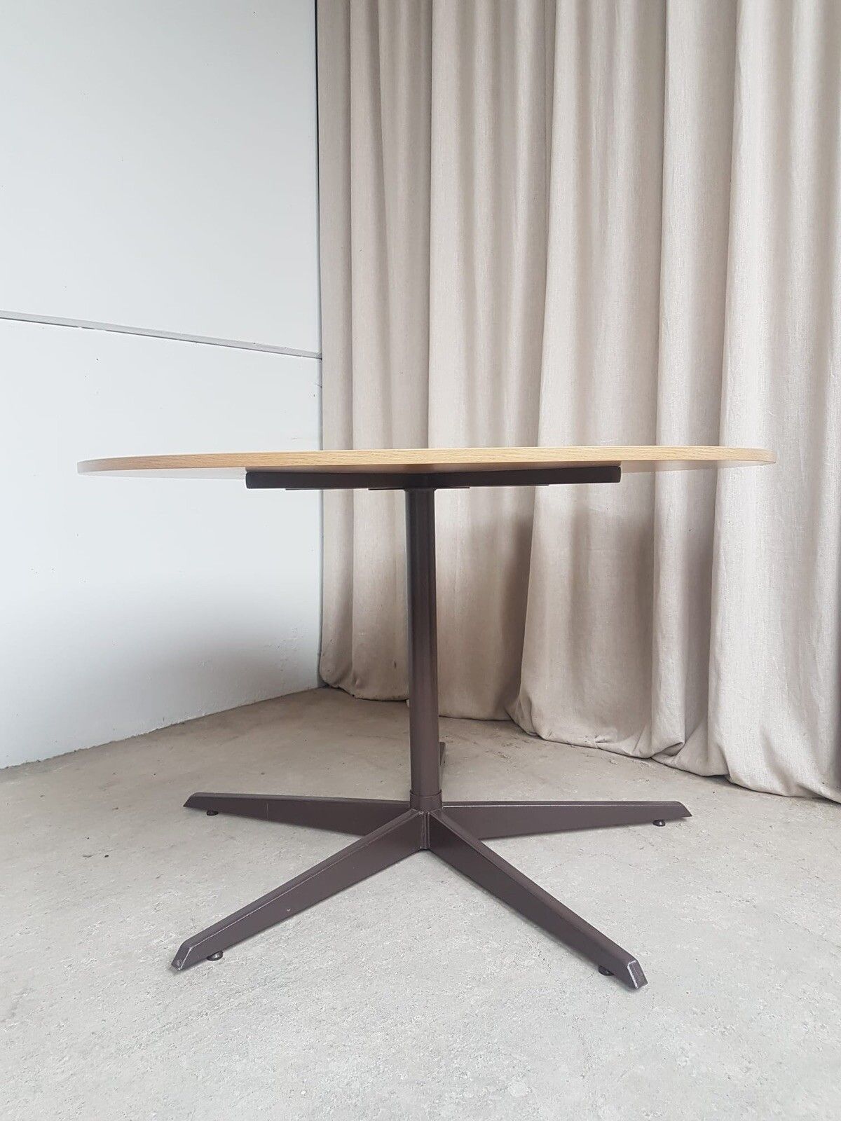 Vtg Mid Century Circular Melamine Modernist Dining Table Danish Retro R500 photo Furniture