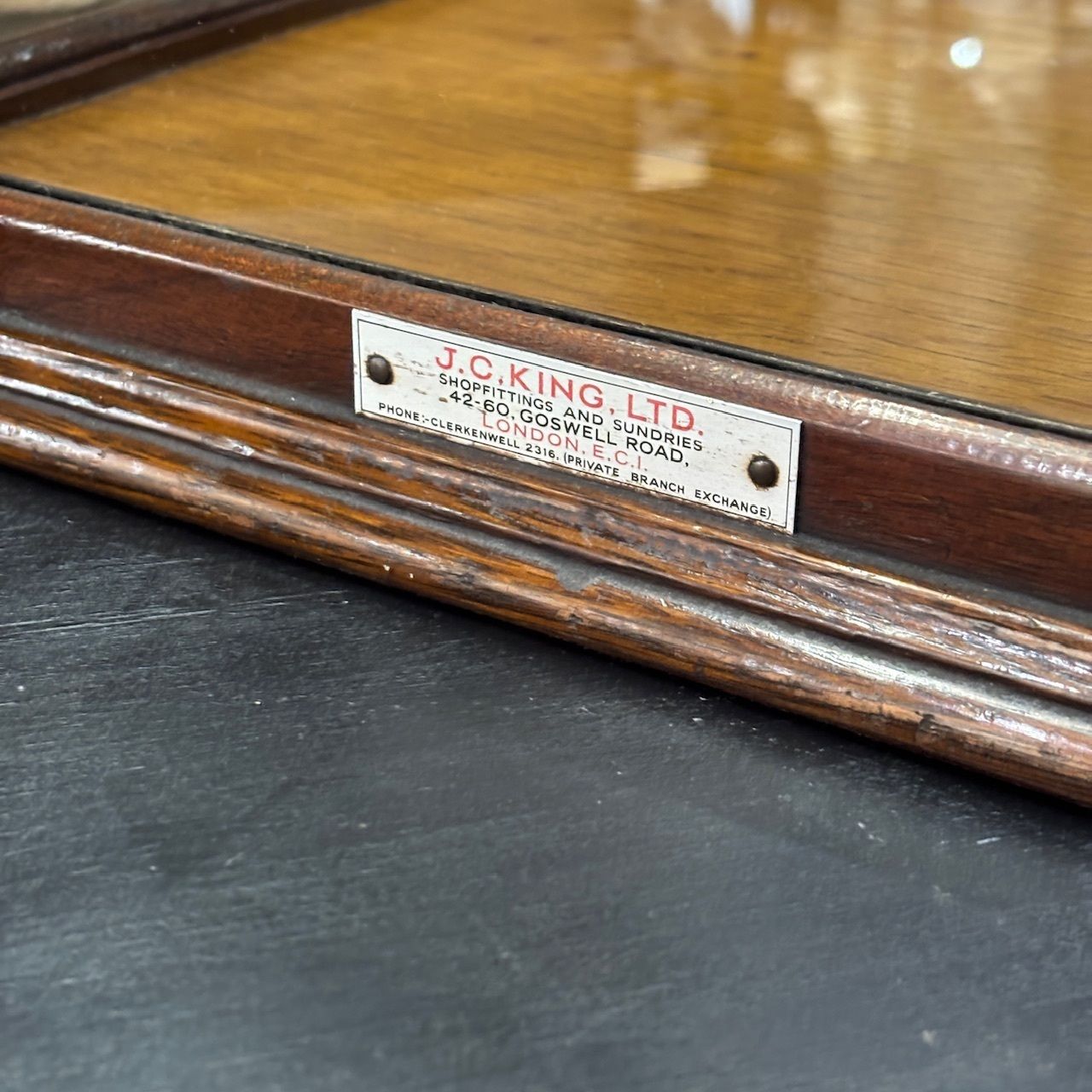 Mahogany Countertop Display Cabinet By J.C. King Ltd, London photo buy