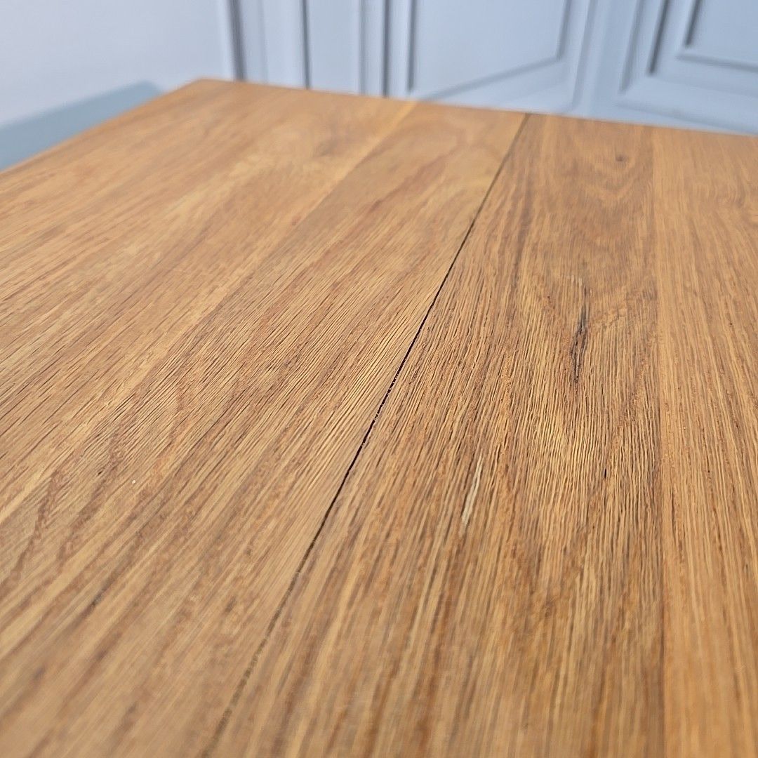 photo for sale Contemporary Console Lamp Table Rustic Solid Oak Wooden 2 Drawer Hall Vintage