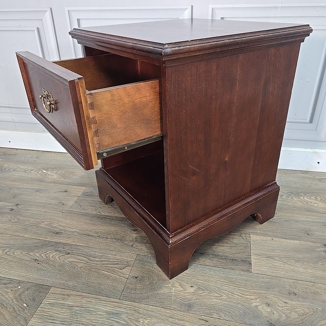 photo for sale Single Antique Georgian Style Bedside Cabinet Cupboard Table Night Stand Drawer