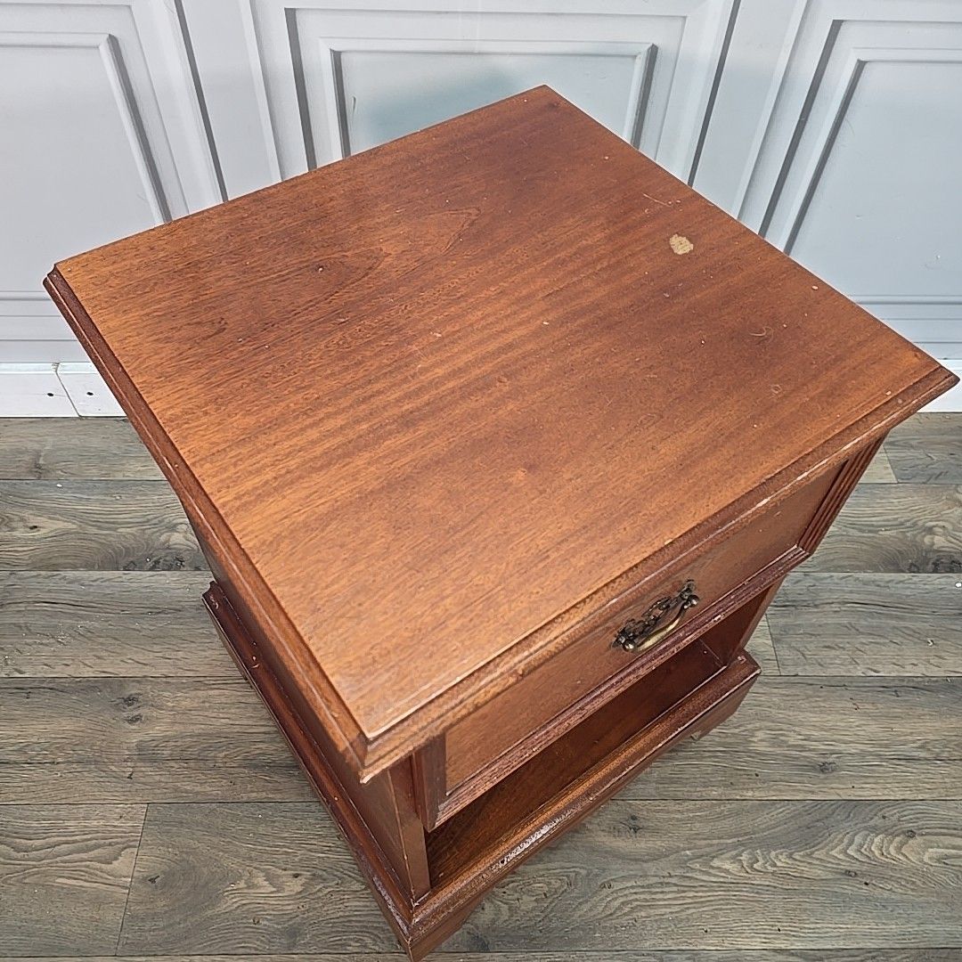 Single Antique Georgian Style Bedside Cabinet Cupboard Table Night Stand Drawer photo for sale