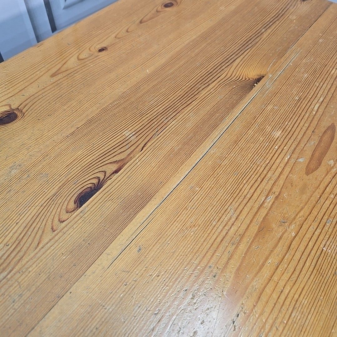 photo buy Retro Pine Dining Table Vintage Solid Wooden Country Farmhouse Refectory Style