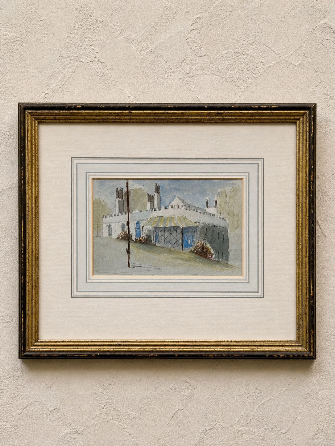 Watercolour Of Woolbrook Glen, Sidmouth. Dated ’45 . English Coastal Scene