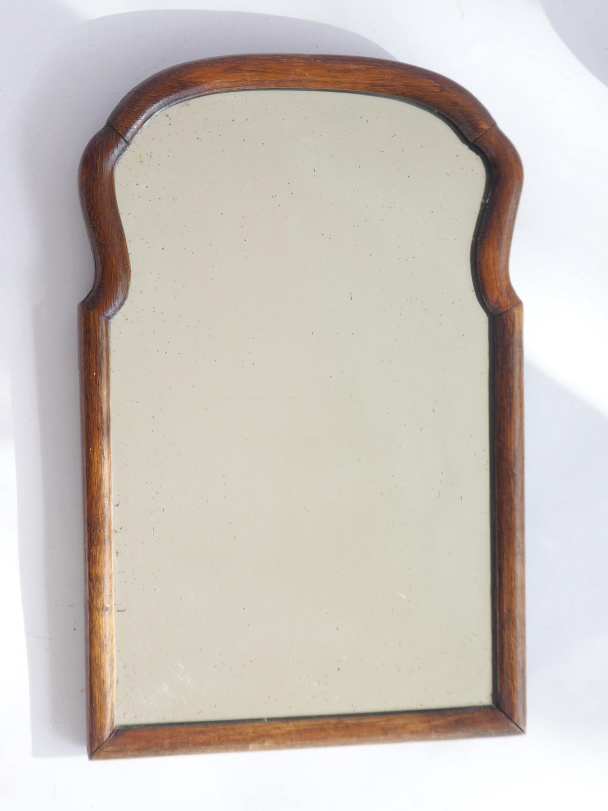 Small 19th Century Arched Scalloped Wall Mirror, Wooden Framed Dutch Wall Mirror, Farmhouse Decor photo Home Decor
