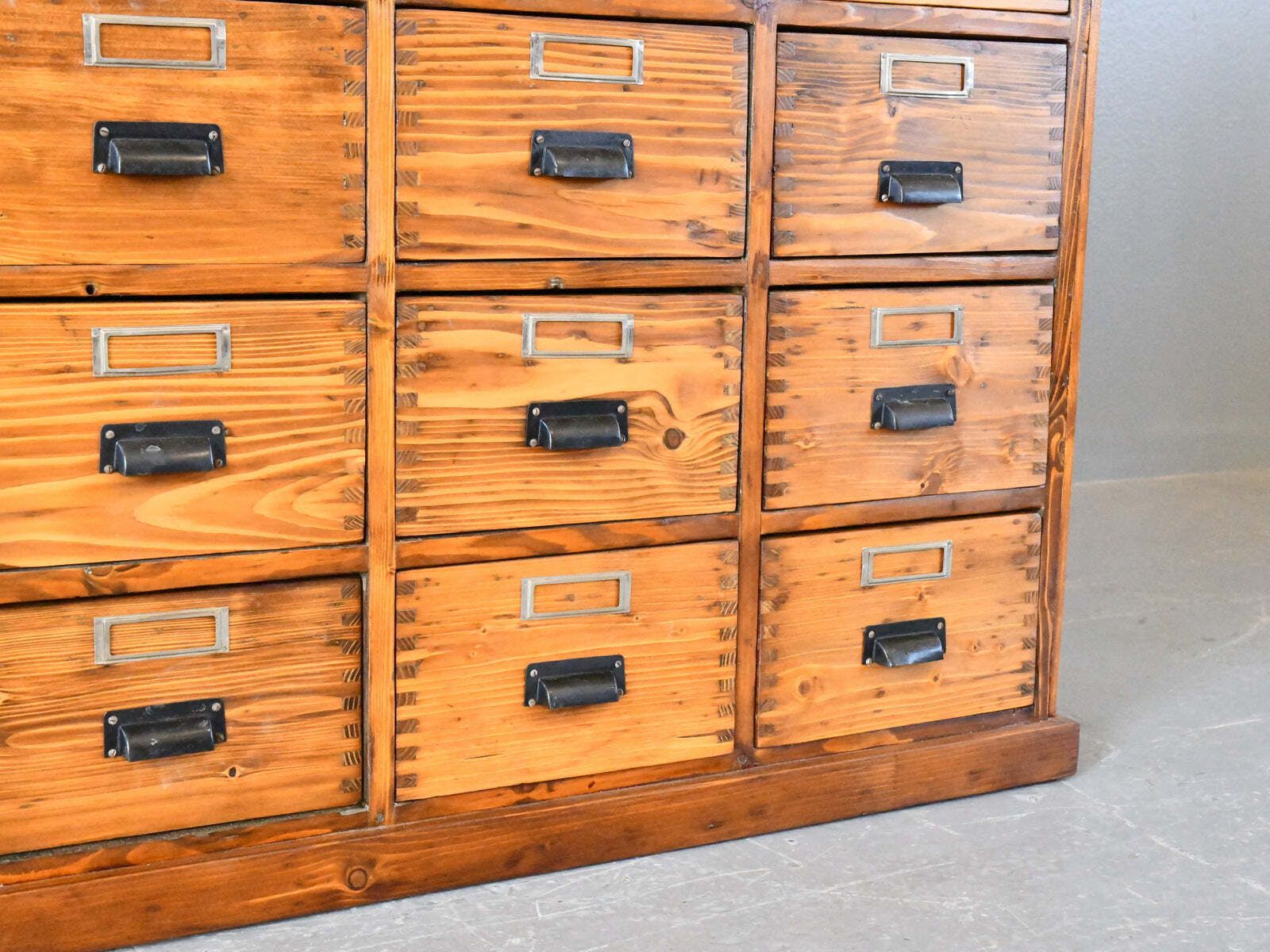 Bank Of Pine Workshop Drawers Circa 1940s photo vintage