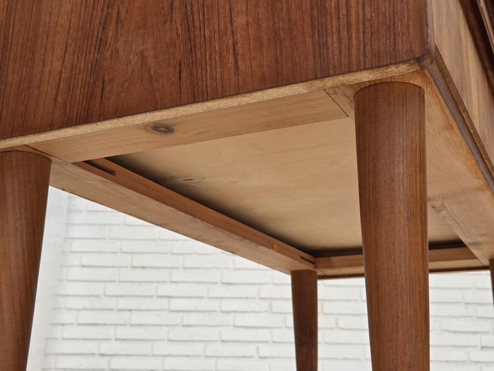 photo buy 1970s, Danish Chest Of Drawers With A Folding Mirror, Teak Wood.