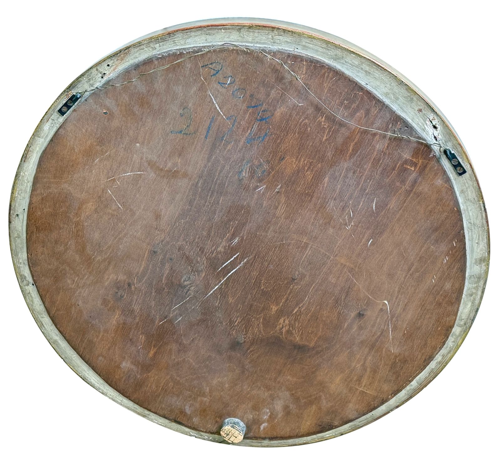 photo furniture Kleine verguld houten ronde convexe spiegel, midden 19e eeuw (Engels, ca. 1840)