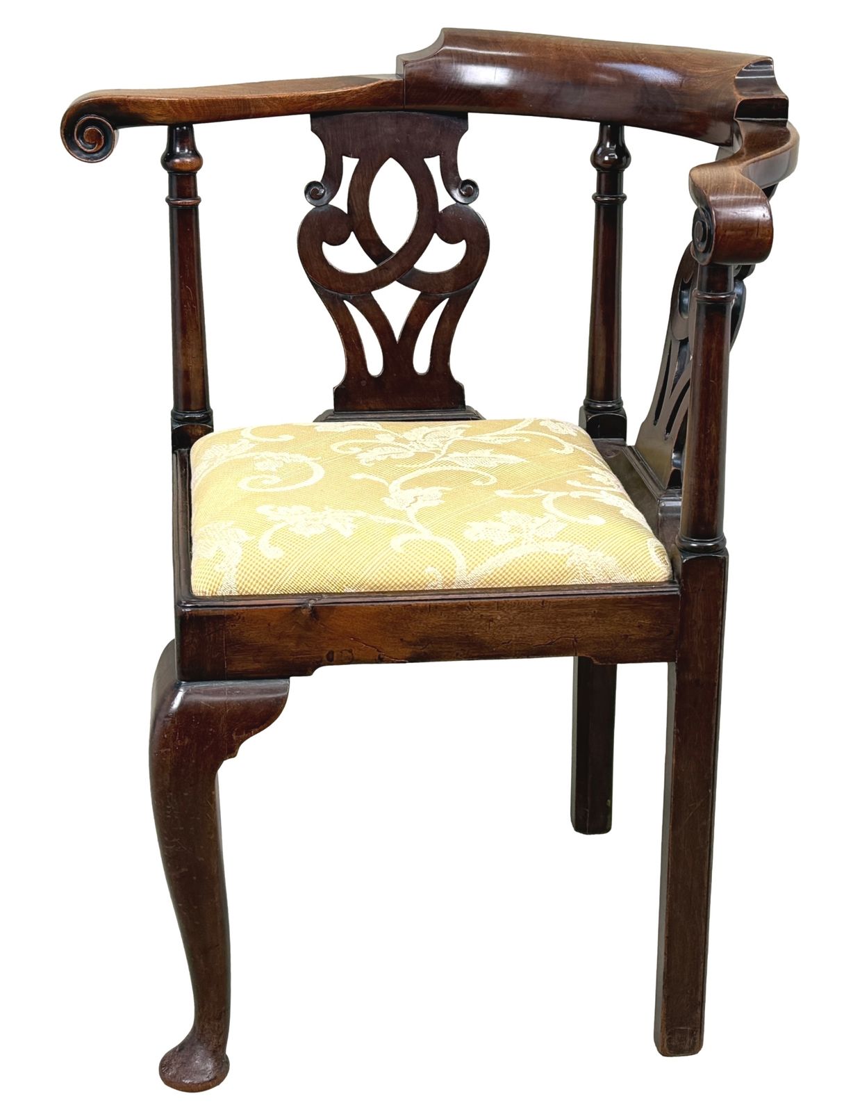 Georgian 18th Century Walnut Corner Armchair (England, Circa 1750) photo buy