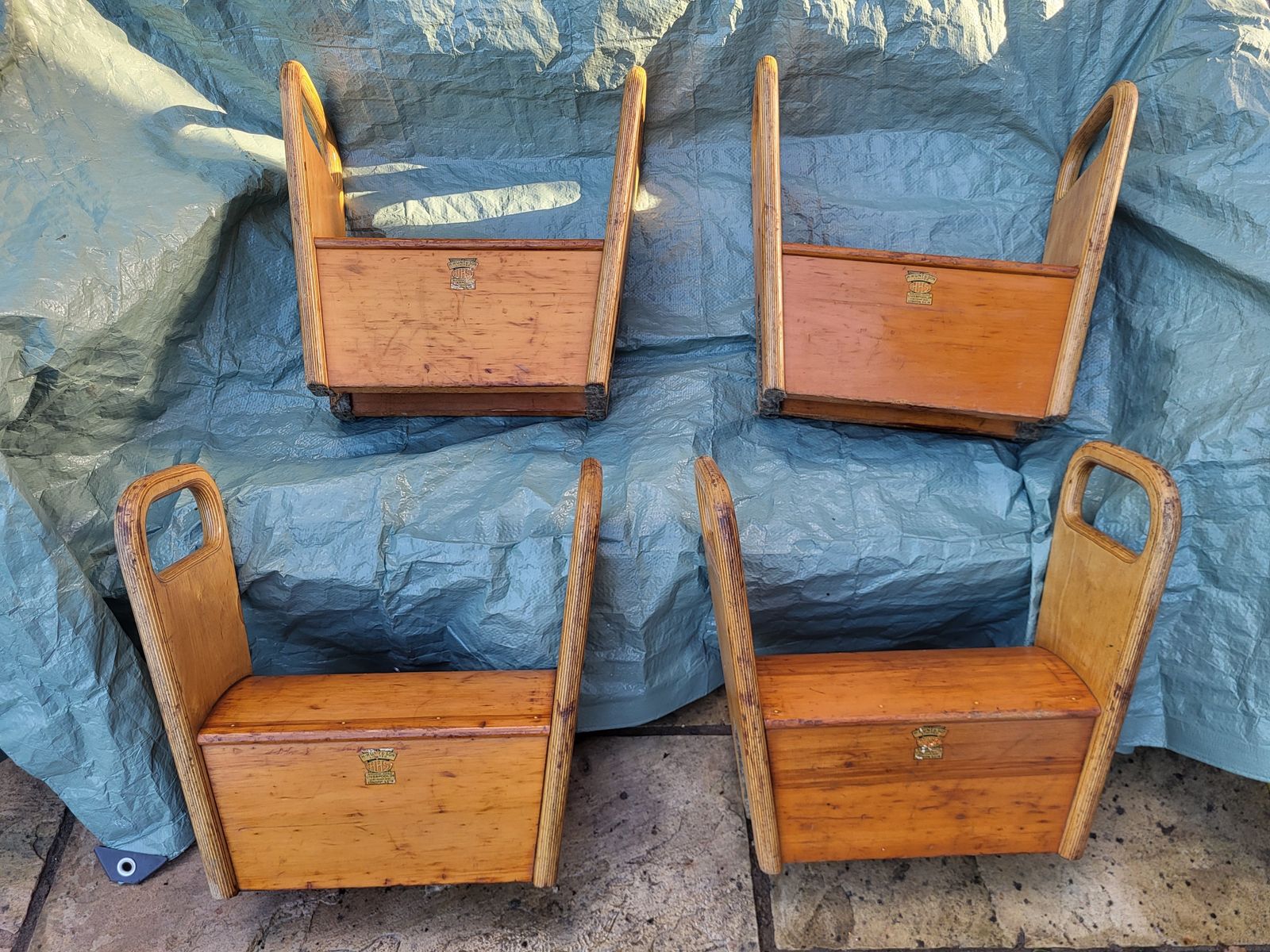 Set Of “ 4 Pommel Horse” Stools From The 60s