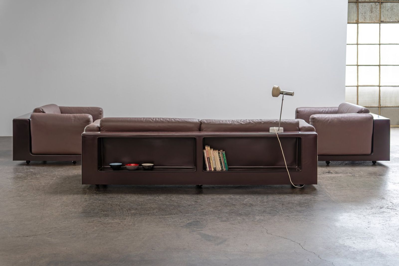 Furniture Vintage Leather Sofa By Cini Boeri For Knoll International, 1960s photo