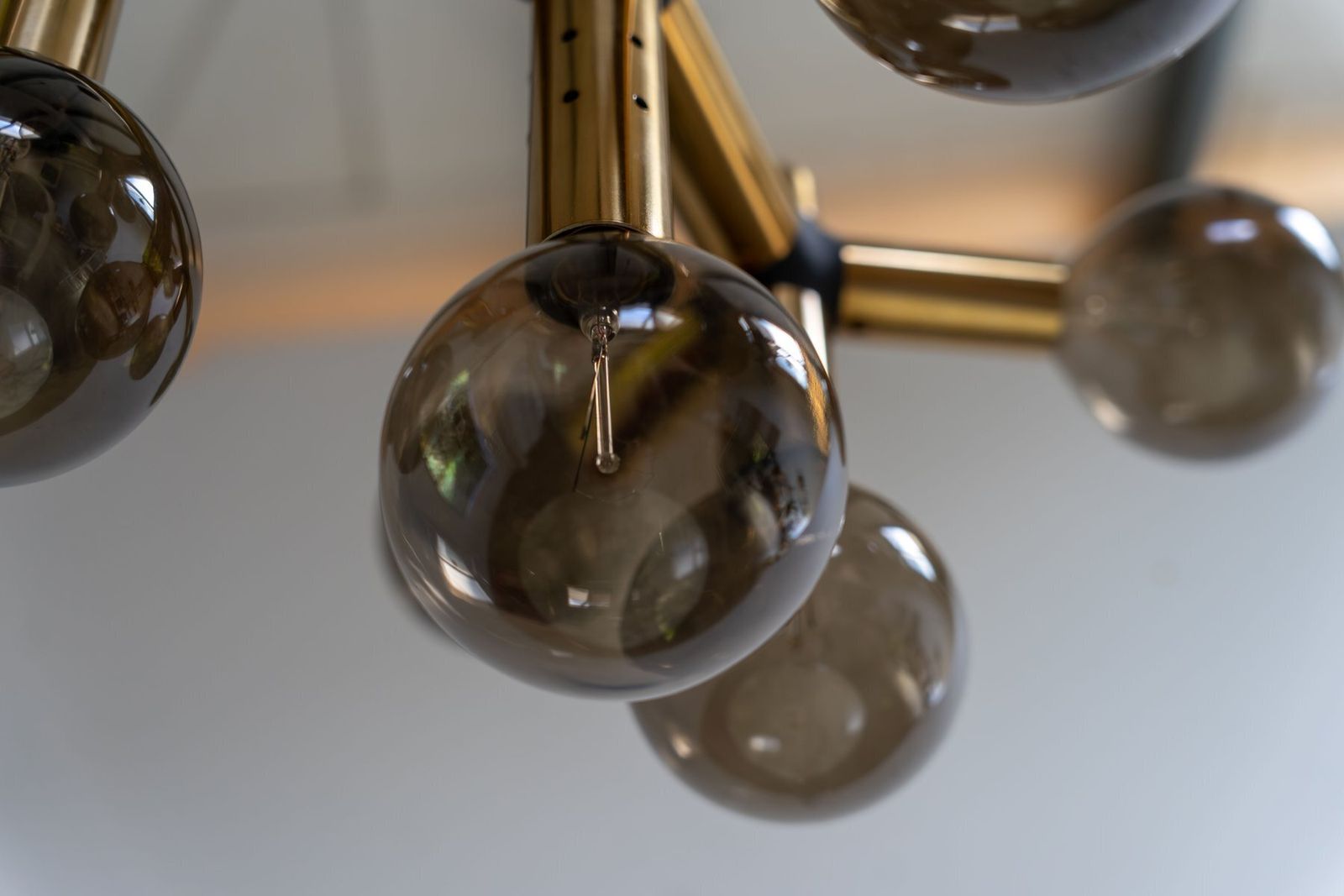 Atomic Chandelier By Trix & Robert Haussmann For Swiss Lamp International, 1960s photo for sale