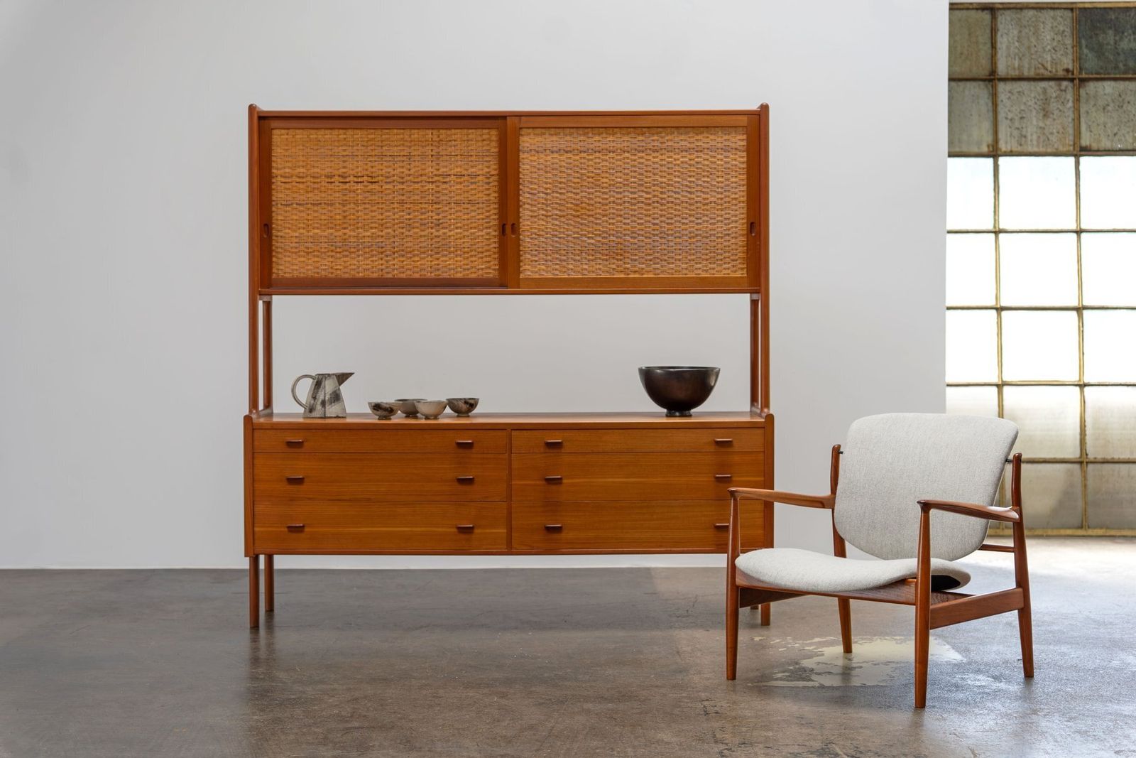 Ry 20 Highboard In Teak By Hans J. Wegner For Ry Møbler, Denmark, 1960s photo furniture