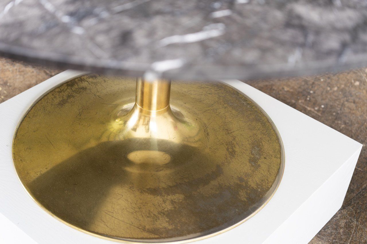 photo furniture Scandinavian Marble And Brass Table By Börje Johanson, 1960s