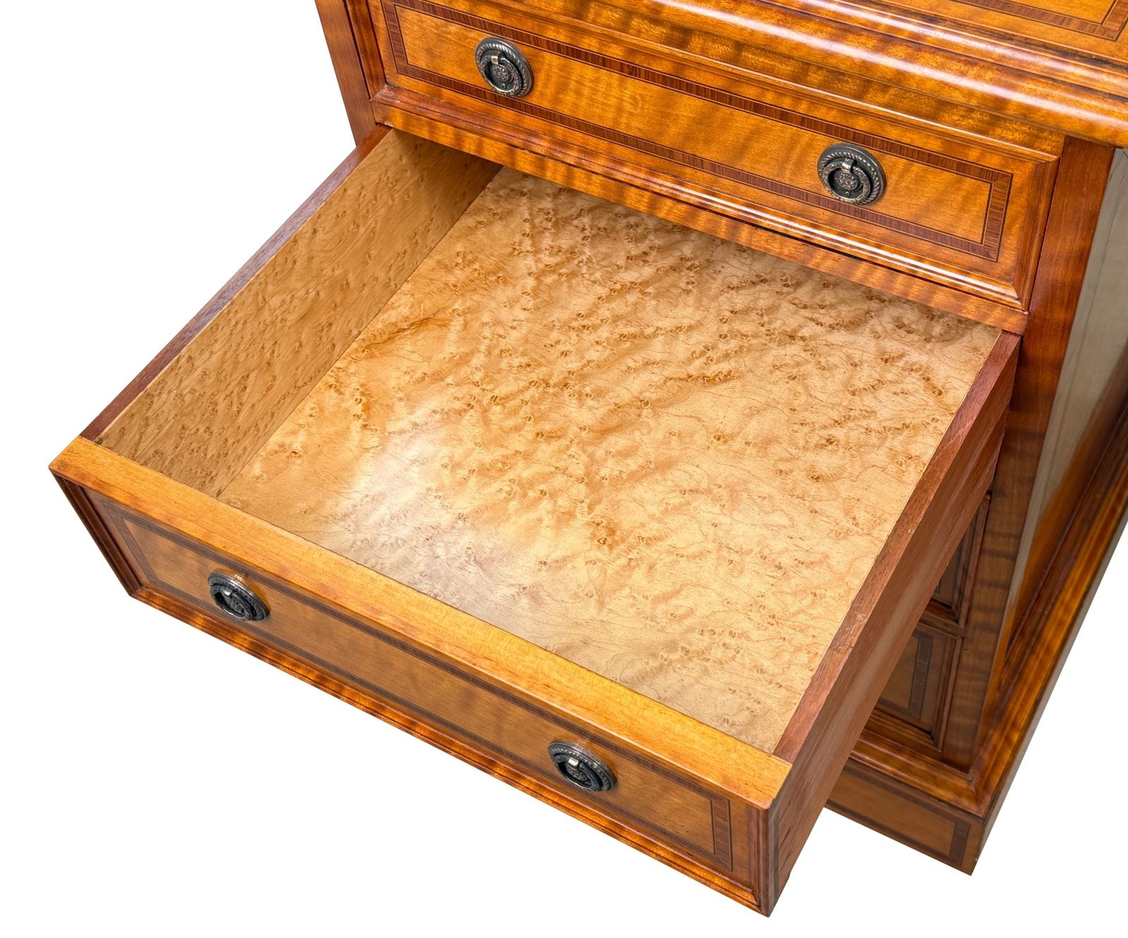 photo for sale Paire de commodes de chevet en bois de satiné, XIXe siècle (Angleterre, vers 1890)