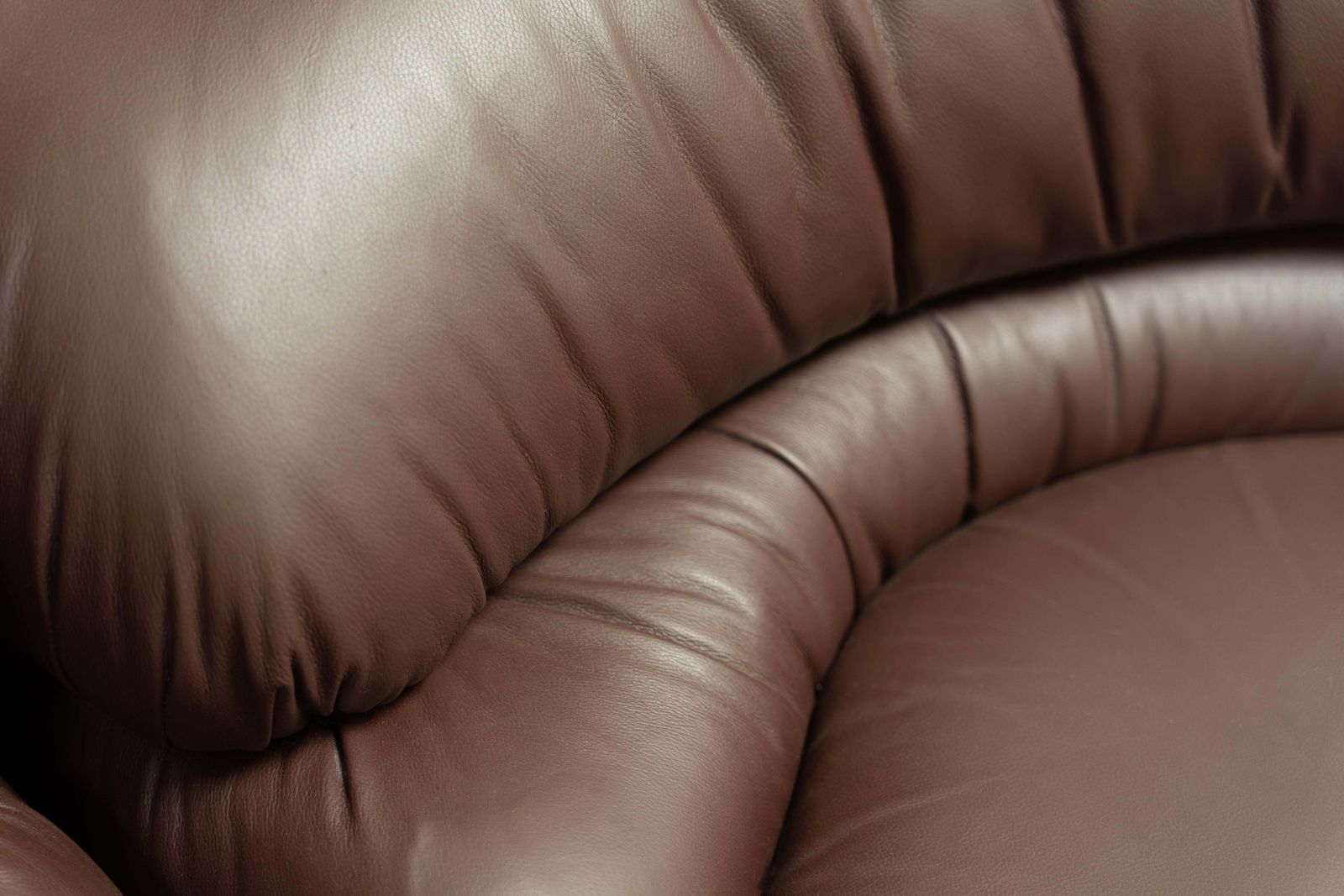 Large 7 Piece Sofa "Cosmos" Ds 28 By Ulbald Klug & De Sede, Brown Leather, 1970s photo vintage