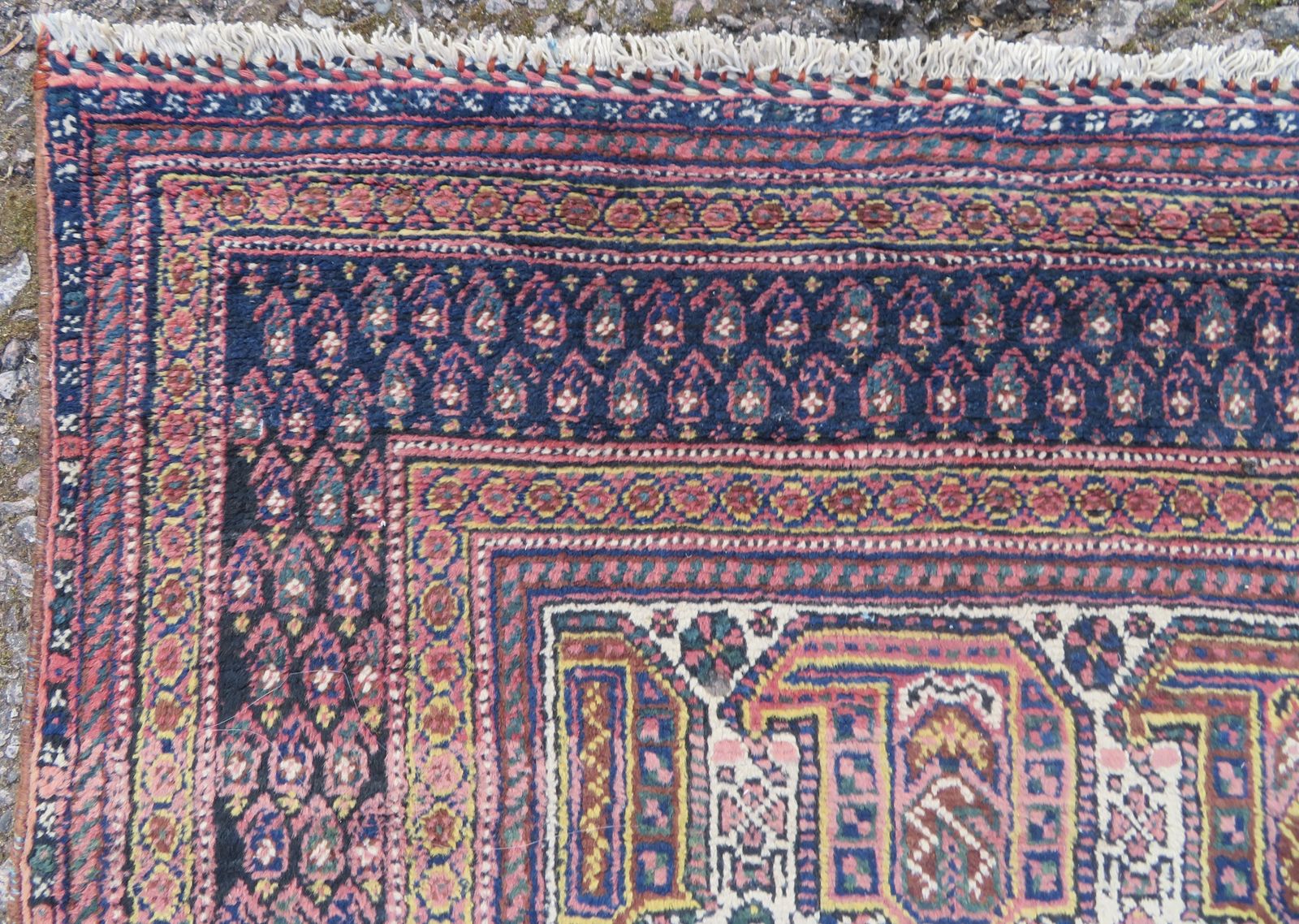 photo furniture Antique Afshari Rug. 196cm X 136cm.