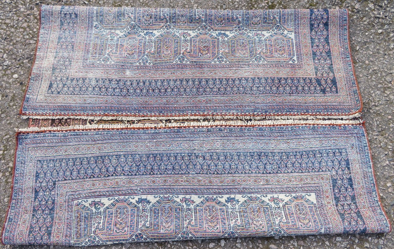 photo buy Antique Afshari Rug. 196cm X 136cm.