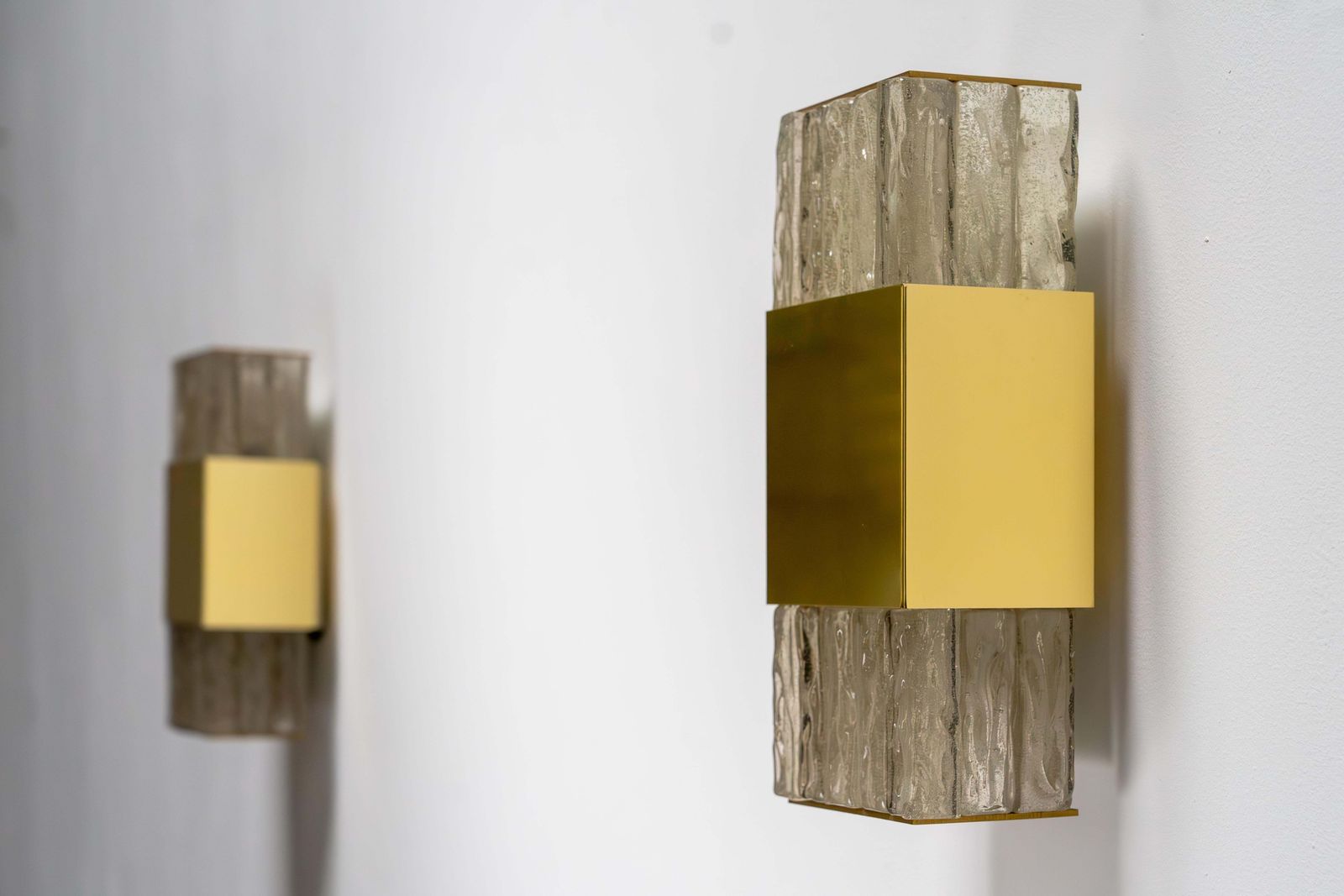 Glass Wall Lights/Wall Sconces By Jean Perzel For Atelier Perzel, France, 1960s