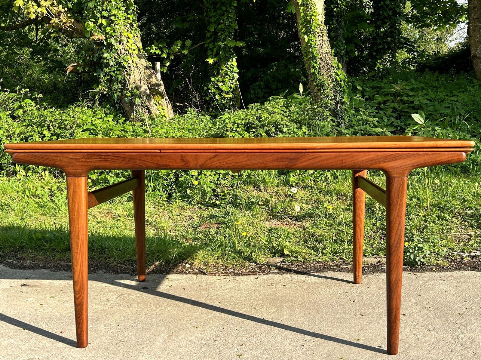 photo buy Sensational Mid Century Danish Teak Extending Dining Table Johannes Andersen Uldum Mobelfabrik 60's
