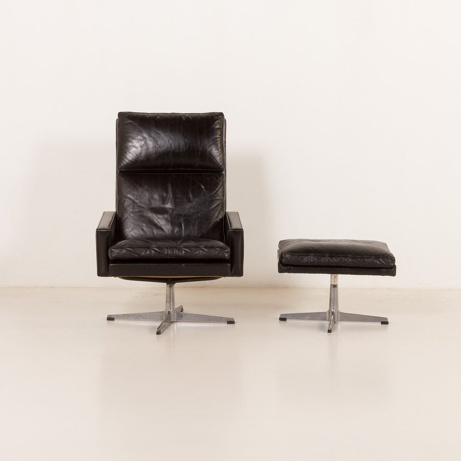 Danish Vintage Lounge Chair With Footstool, 1970s photo furniture