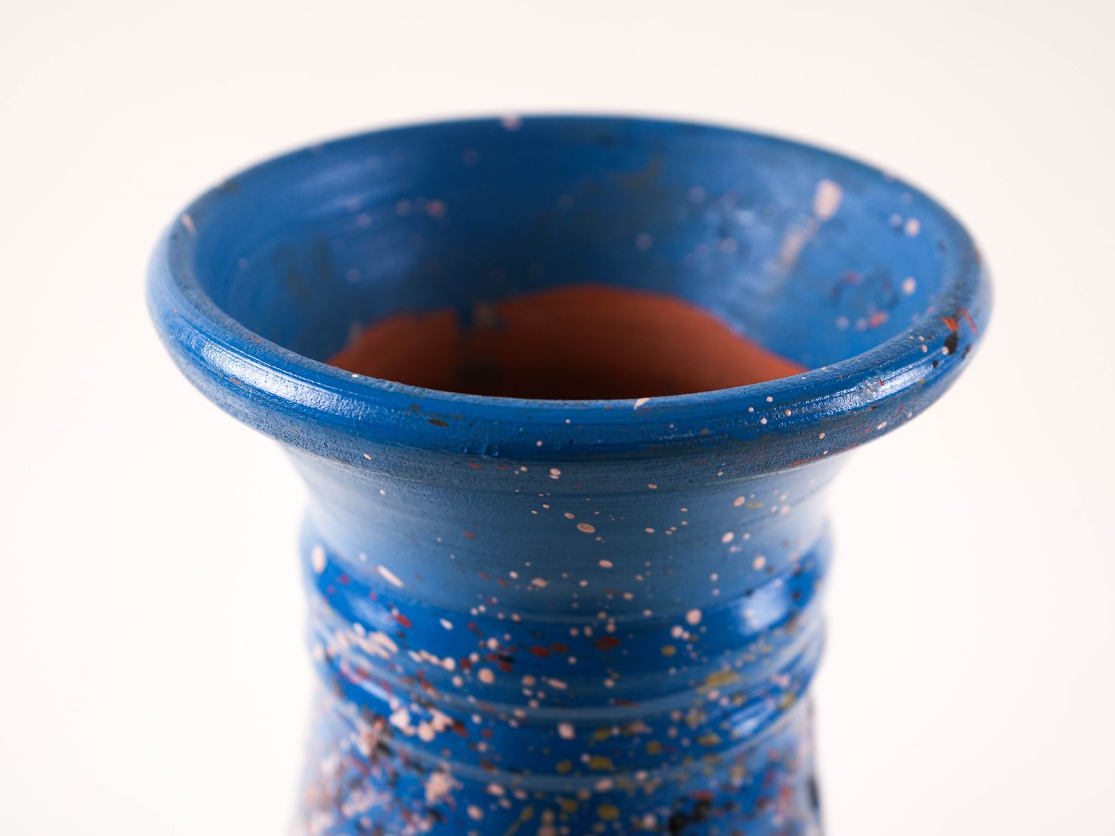 Blauwe keramische vaas, Deens design, jaren 1970, gemaakt in Denemarken photo buy