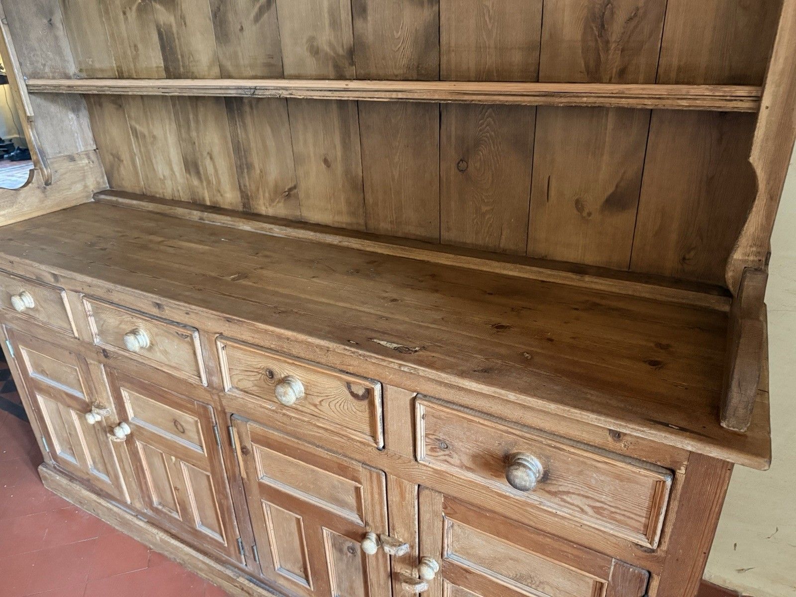 photo buy Welsh Vintage Large Rustic Kitchen Farmhouse Reclaimed Statement Pine Dresser
