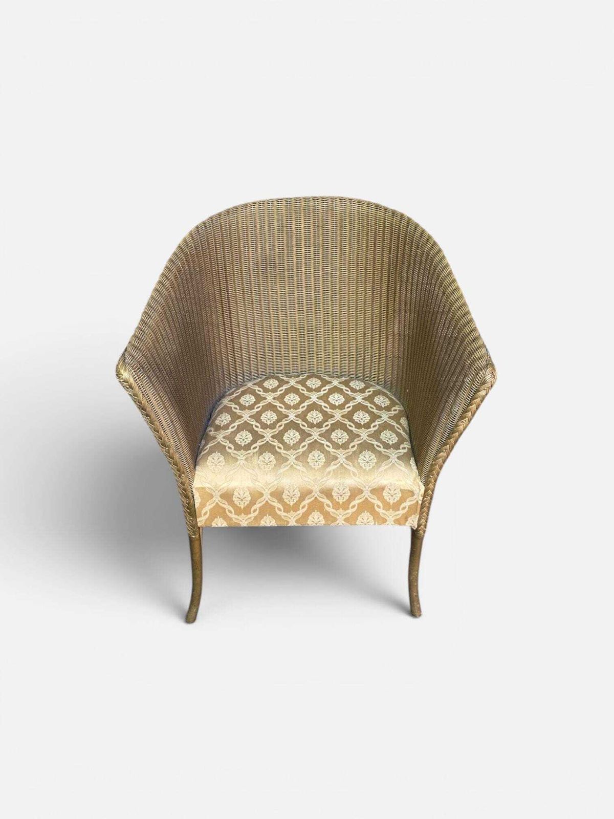 Vintage Lloyd Loom Style Tub Chair / 1970s photo 199.0