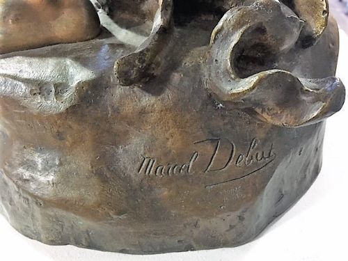 Debut, Marcel, A Huge Original French Bronze Casting Of A Young Man, C.1900 photo 3462.0