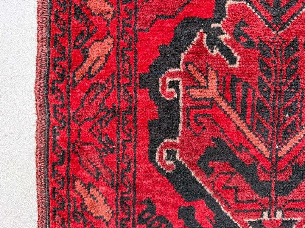 Textiles Afghan Runner Narrow 150x50 Cm, Vintage Turkoman Ersari Rug 2532 photo