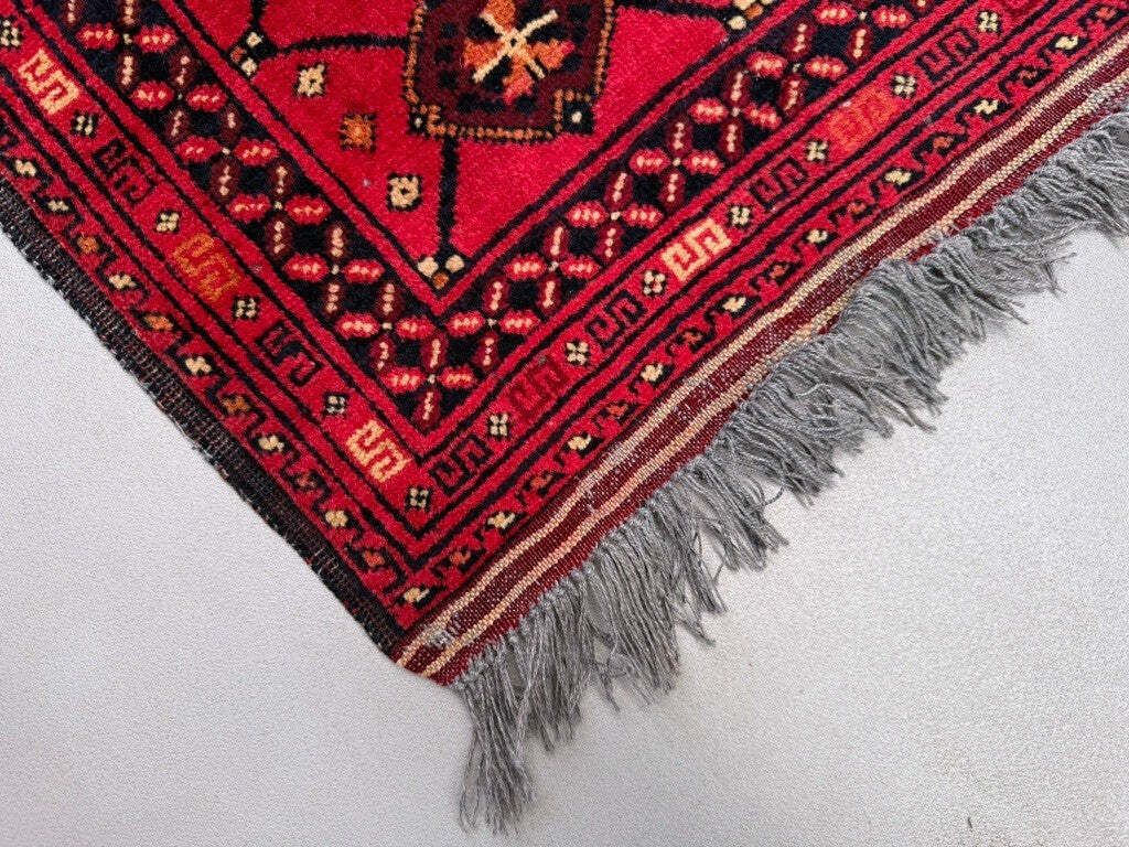 Afghan Runner Narrow 150x54 Cm, Vintage Turkoman Ersari Rug photo 195.0