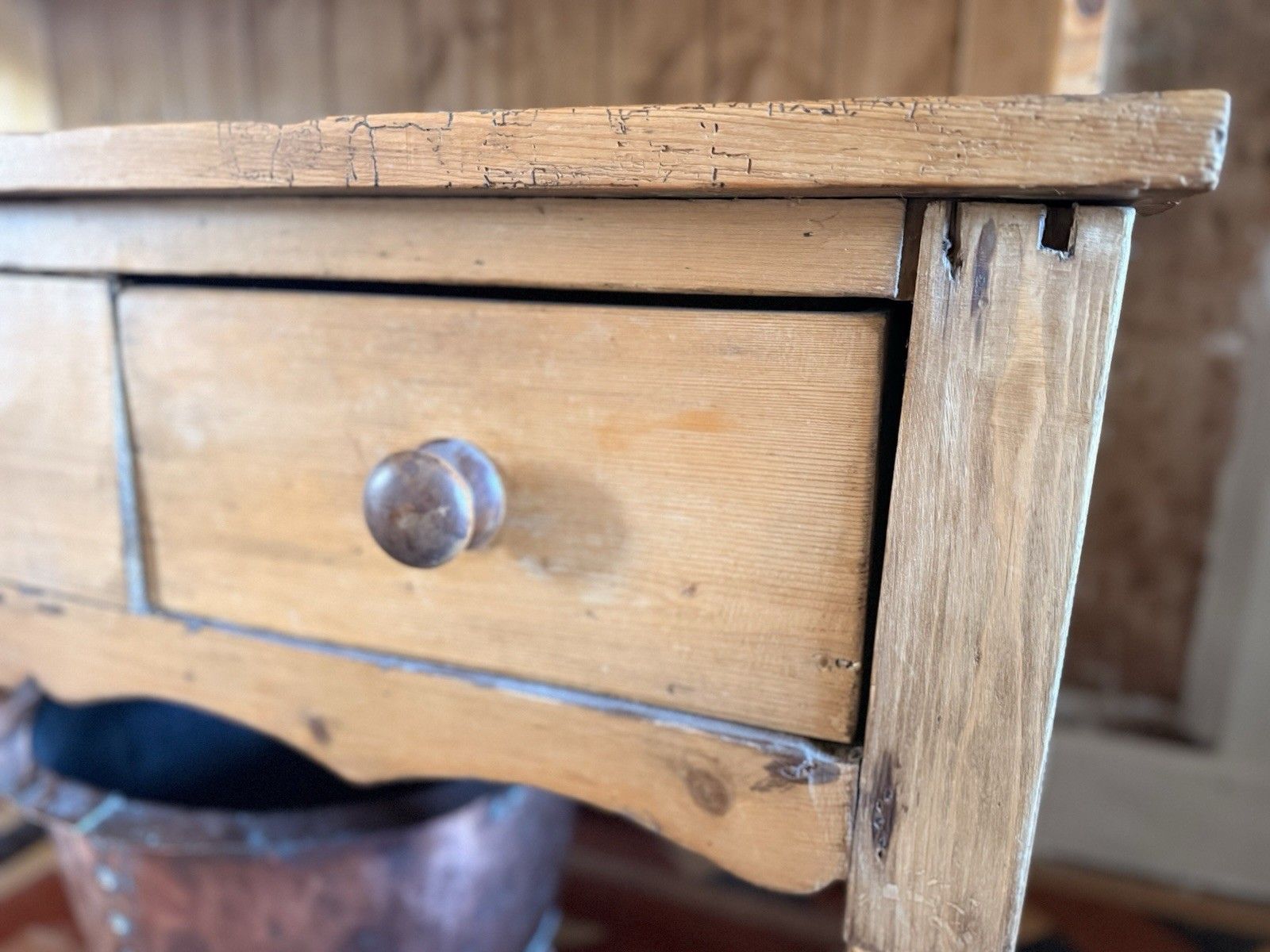 photo for sale English Antique Pine Rustic Farmhouse Primitive Provincial Country Dresser 1860c