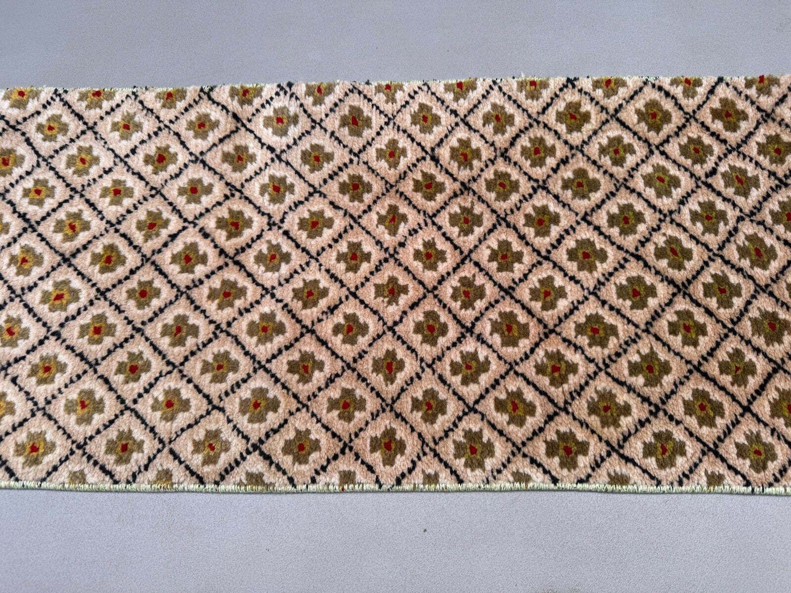Turkish Narrow Runner 234x46 Cm Wool Vintage Hallway Rug, Beige 2533 photo Textiles
