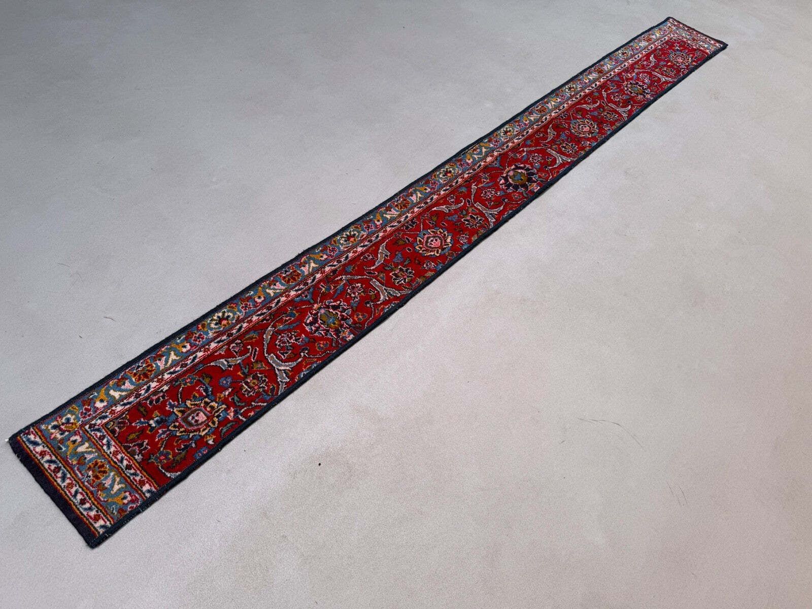Tribal Narrow Runner 295x30 Cm Wool Vintage Hallway Rug, Red 2534 photo Textiles