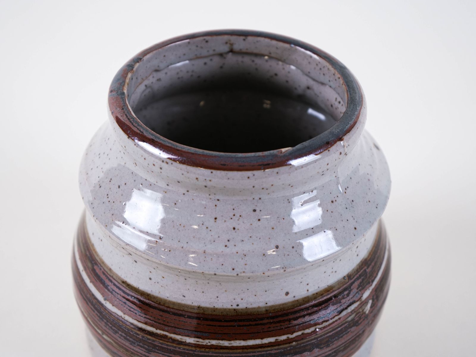 Grijze Keramische Vaas, Deens Design, Jaren 1960, Made In Denmark photo buy