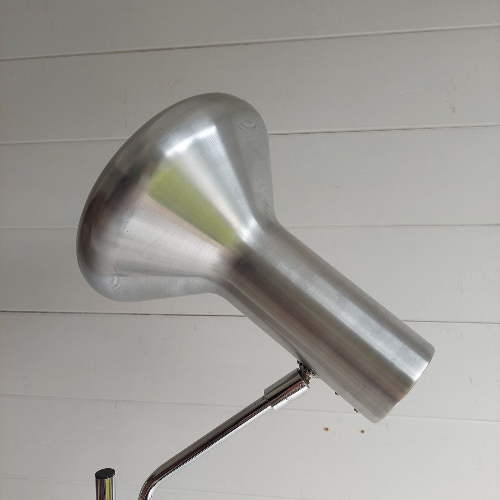 315.0 Mid Century Danish  Adjustable Floor Lamp Fog & Mørup Chrome & Aluminium Spotlight 60s photo