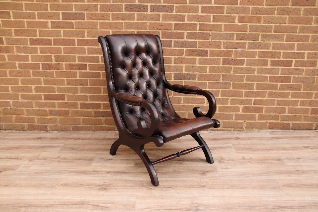 Chesterfield Slipper Chair photo vintage