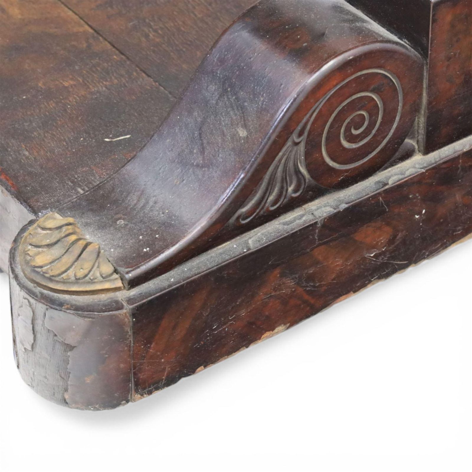 Fine Napoleon I Period French Mahogany Console Table With Variegated Marble Top photo buy