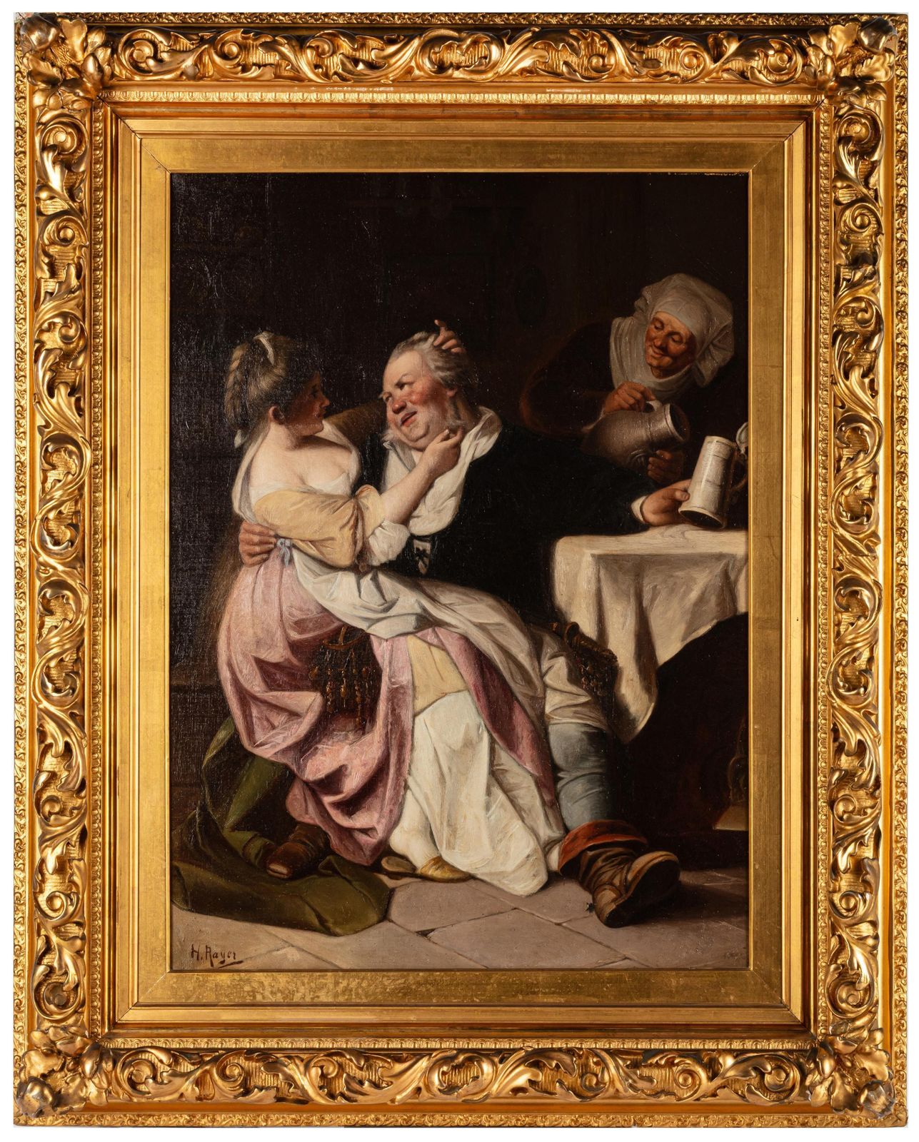 Fine Late 19th Century Tavern Scene In The Manner Of Eduard Von Grützner photo buy