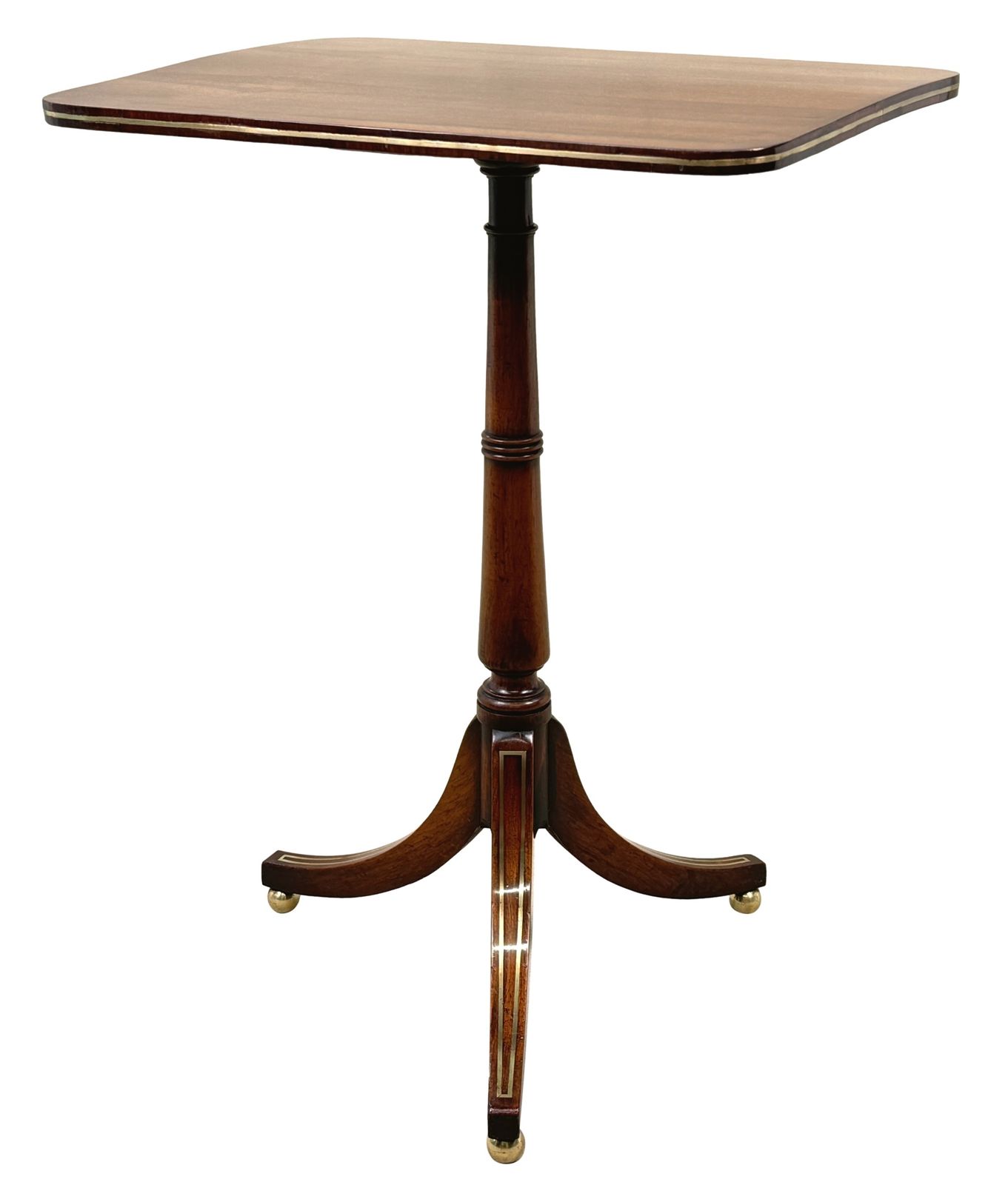 Table d'appoint Regency en palissandre et laiton fileté, XIXe siècle (Angleterre, vers 1820)
