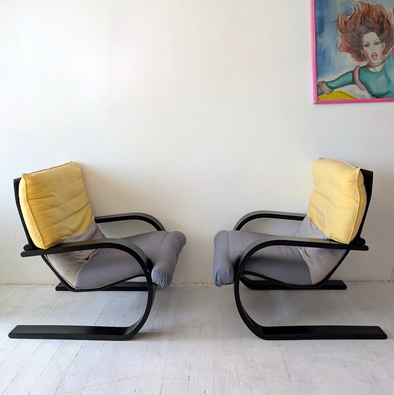 Vintage Italian Carlo Berruti For Danber Lacquered Bent Ply Lounge Chair 1970s / 80s  2 Available photo for sale