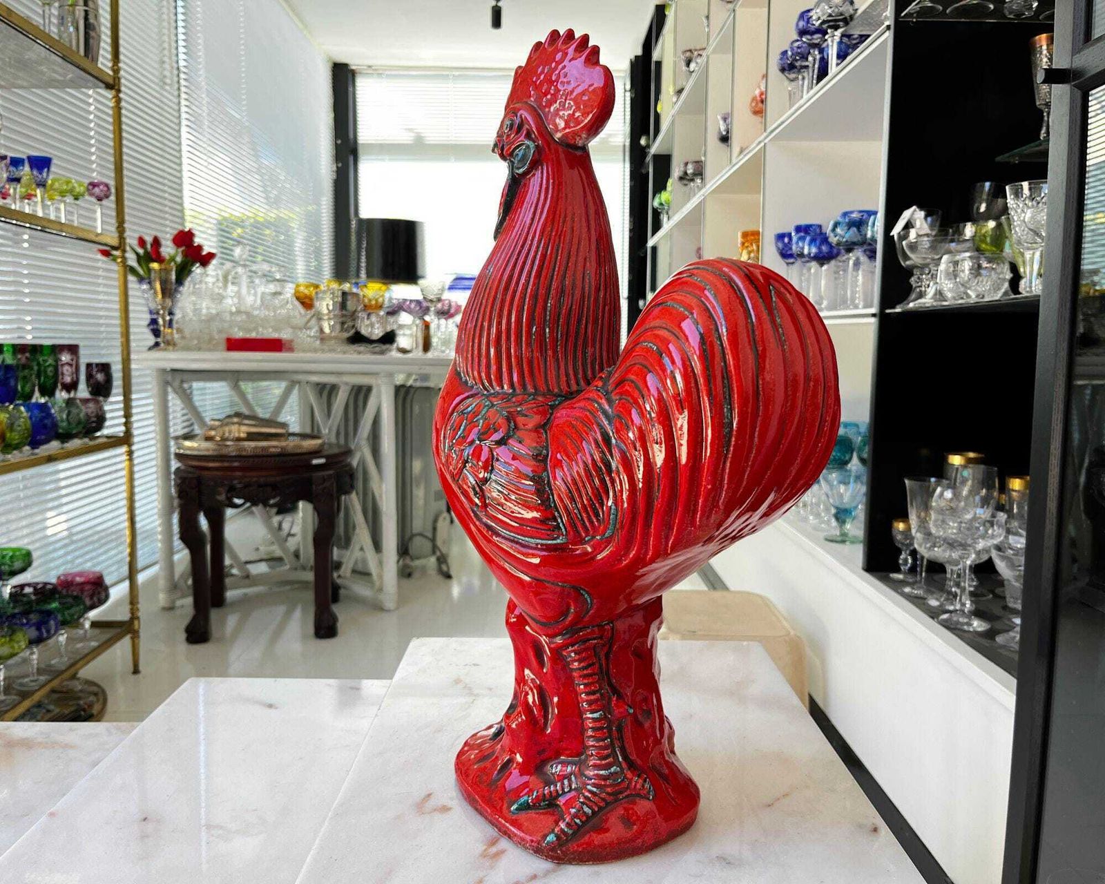 Décoration campagne | Coq italien | Figurine rouge photo 703.0