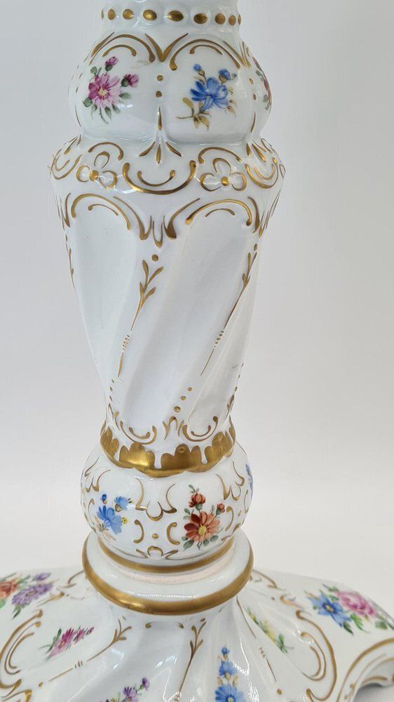 Mid Century Porcelain Table With Hand Painted Floral Decoration, Germany, 1970s photo 820.0