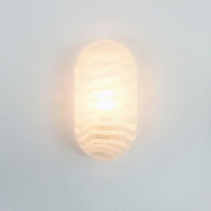 Pair Of 'Zebra' Striped Glass Wall Lamps From Peill & Putzler, Germany, 1970s photo Lighting