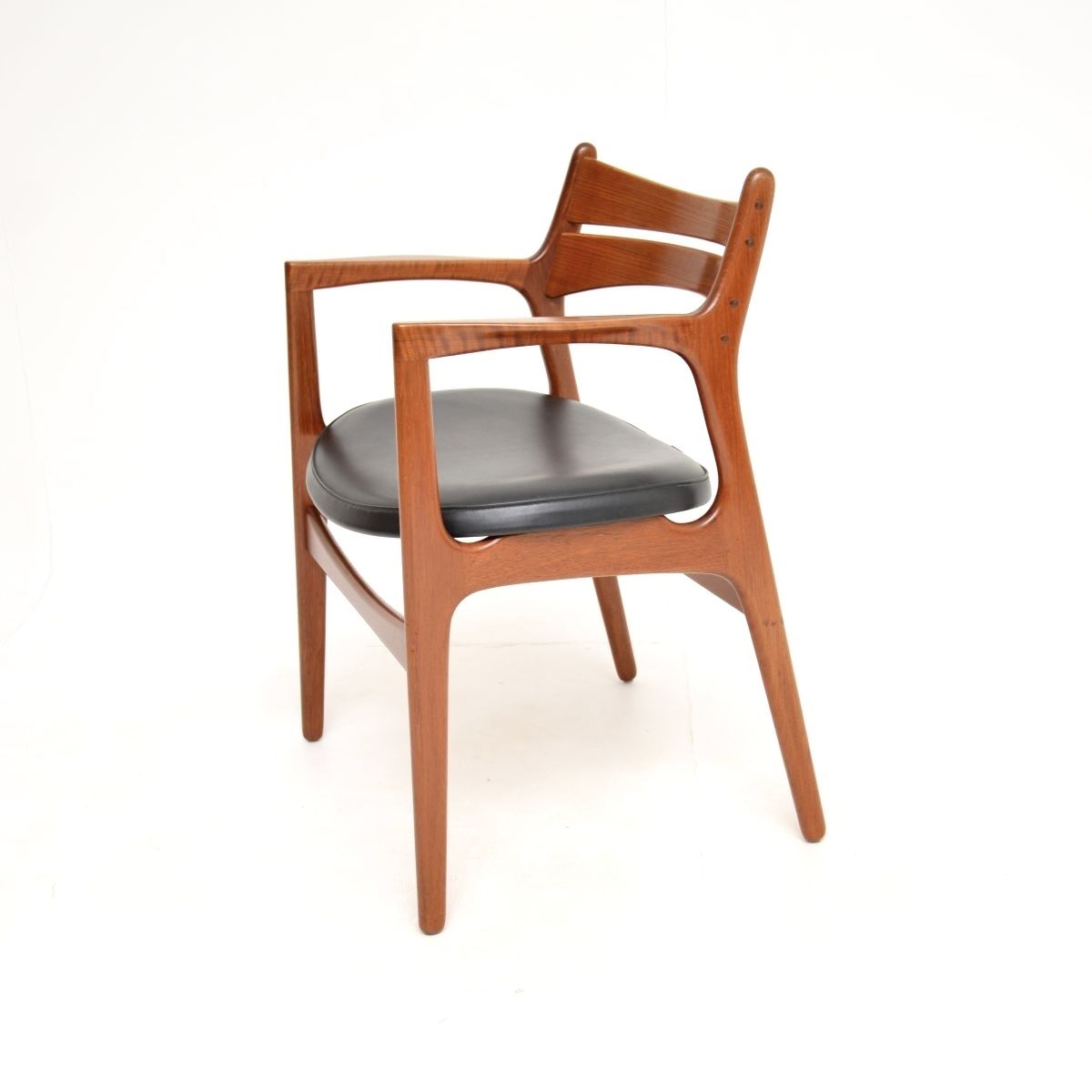 Danish Vintage Teak Carver Desk Chair / Armchair By Erik Buch photo for sale