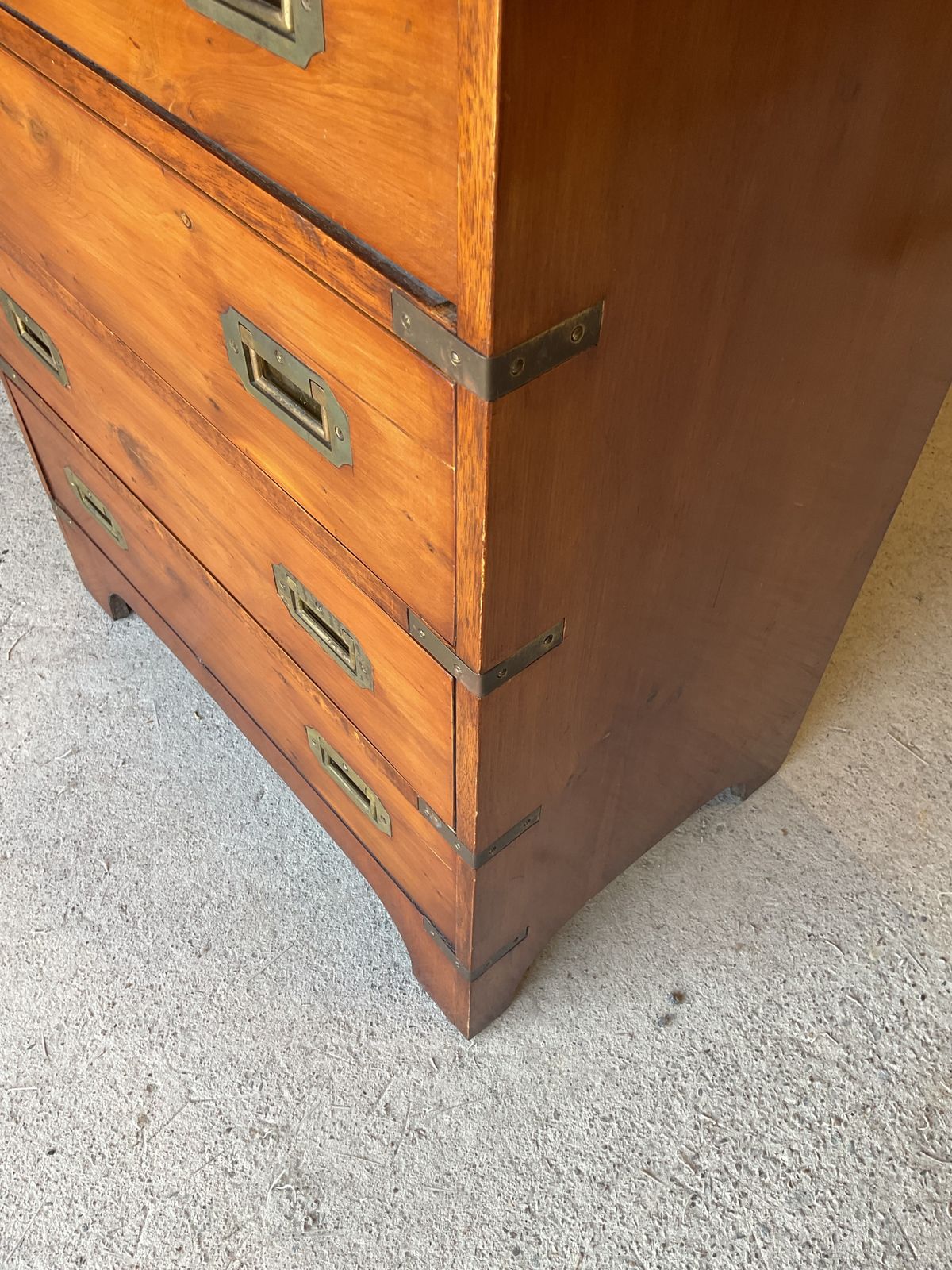 Furniture Antique Regency Military Campaign Chest Of Drawers With Brass photo