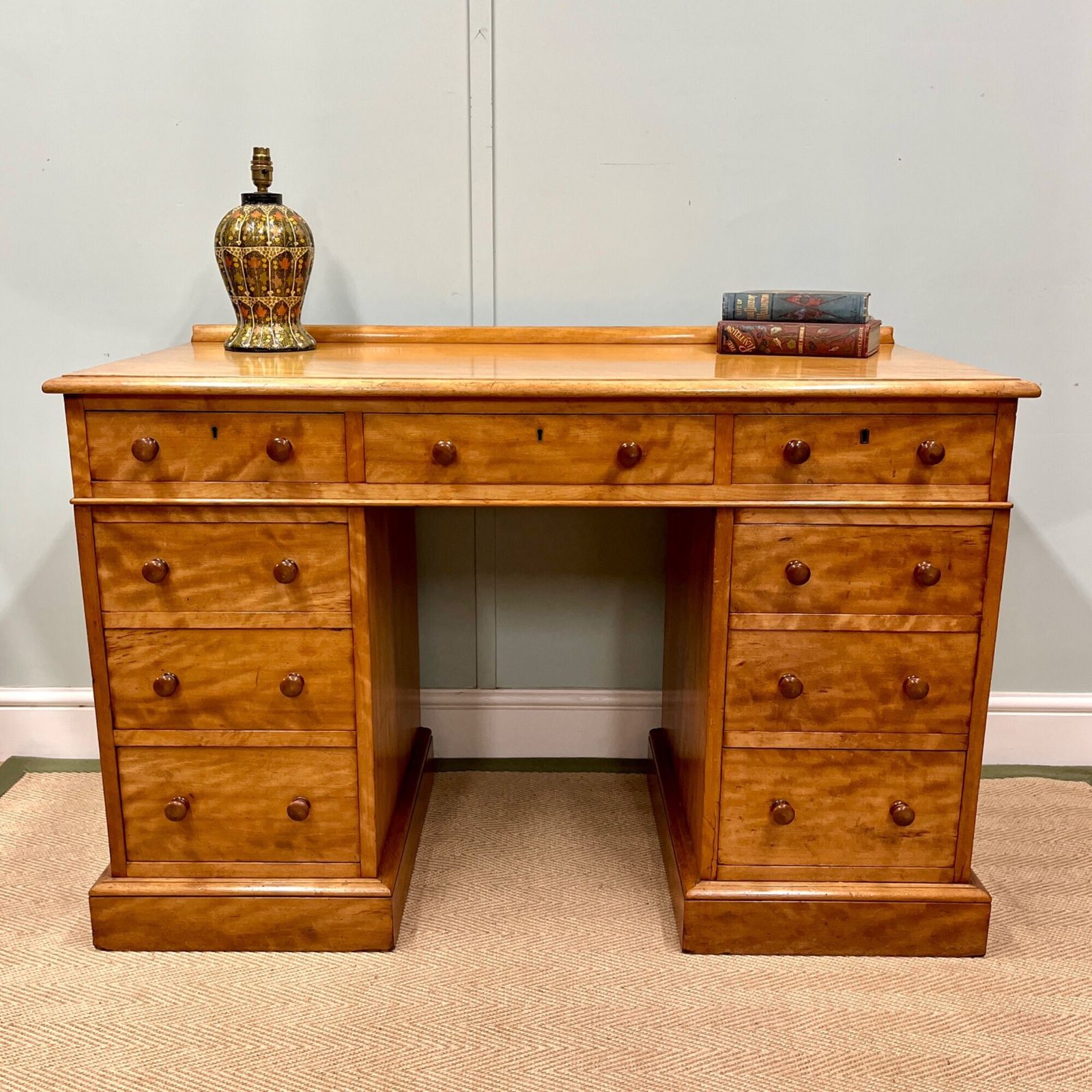19th Century Satin Birch Heal And Son Desk