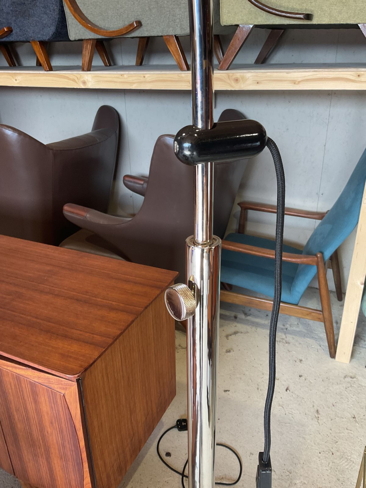 3285.0 Bauhaus Mid Century Floor Lamp & Desk Lamp By Tamás Borsfay 1970s photo