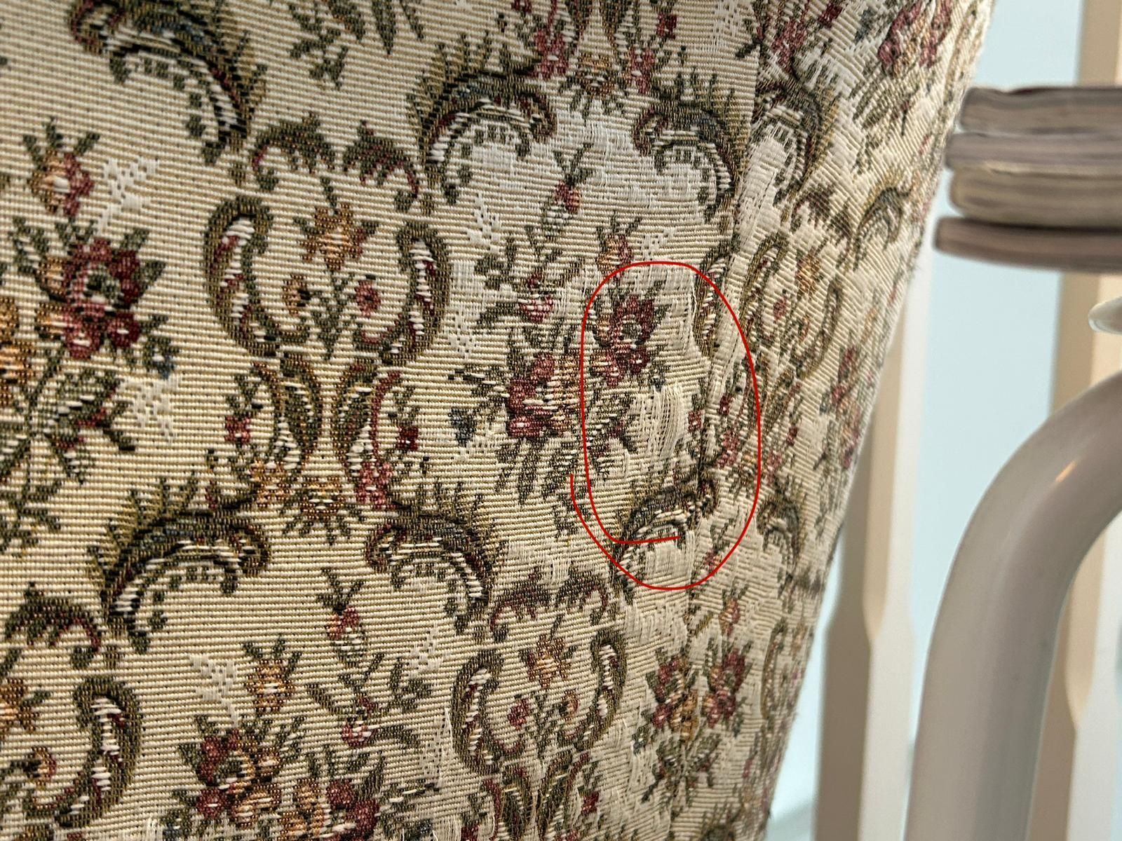Vintage Floral Armchair Jacquard Upholstery Reading Chair Tub Chair Accent Chair photo buy